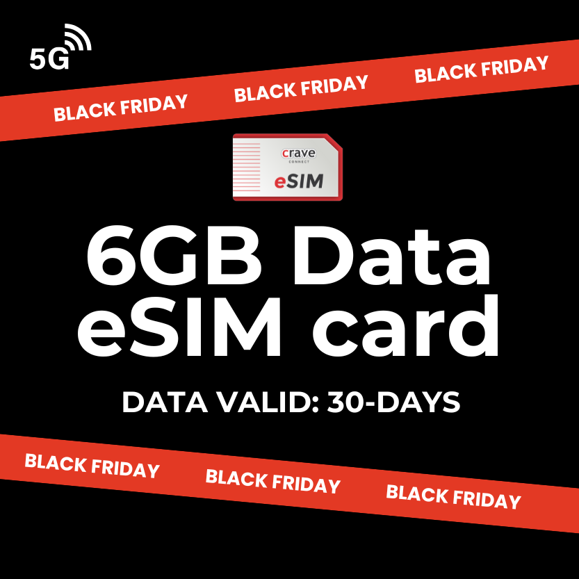 Black Friday! 6GB Data + FREE eSIM